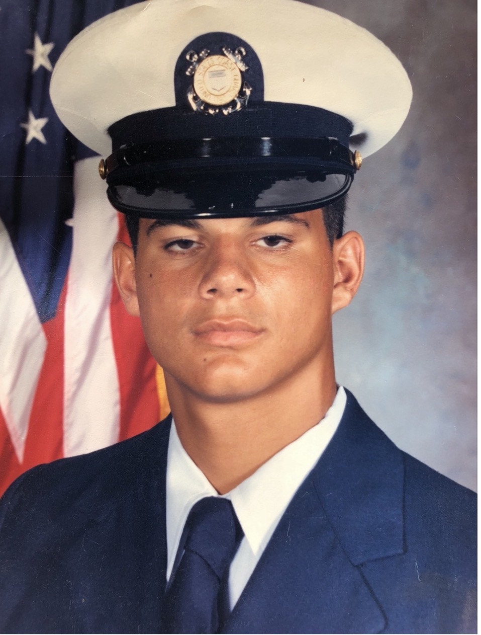 Archival portrait of Martin Kane in uniform during his Coast Guard service